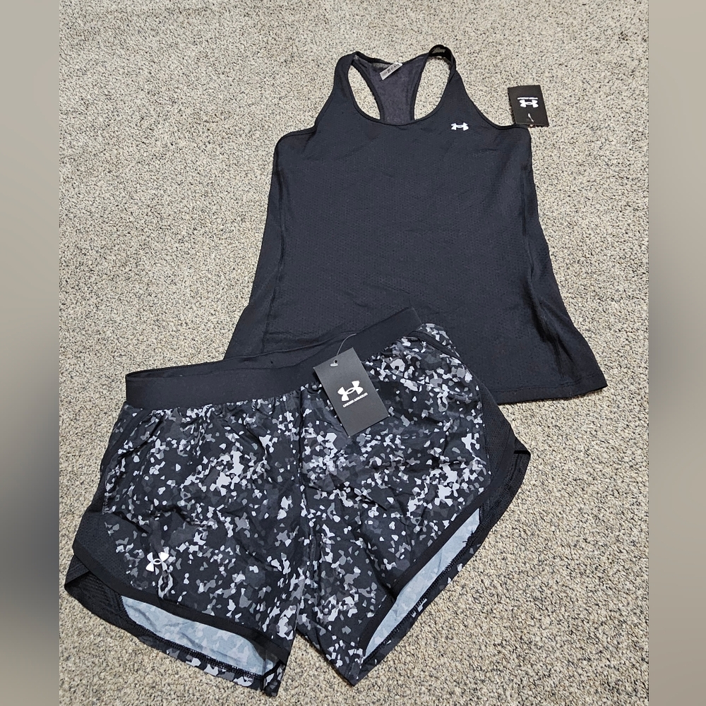 Under Armour 2 piece shorts and tank top size small